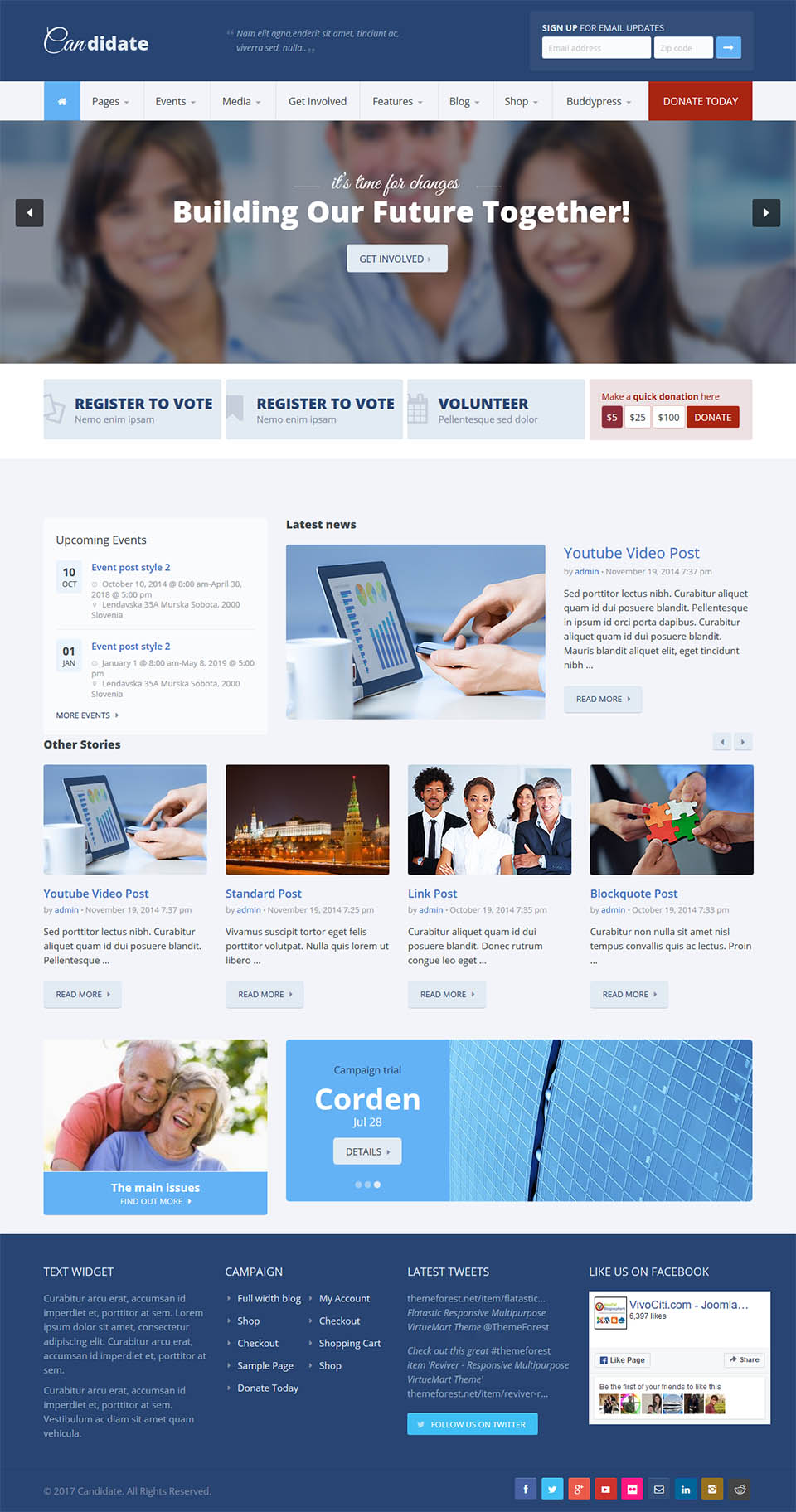 WordPress template ThemeForest Candidate