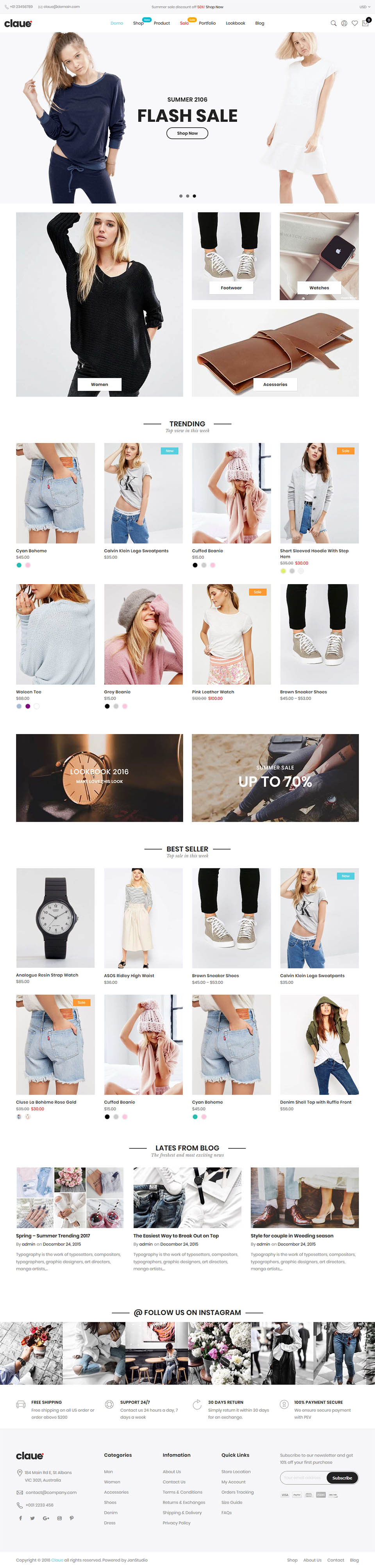 WordPress template ThemeForest Claue