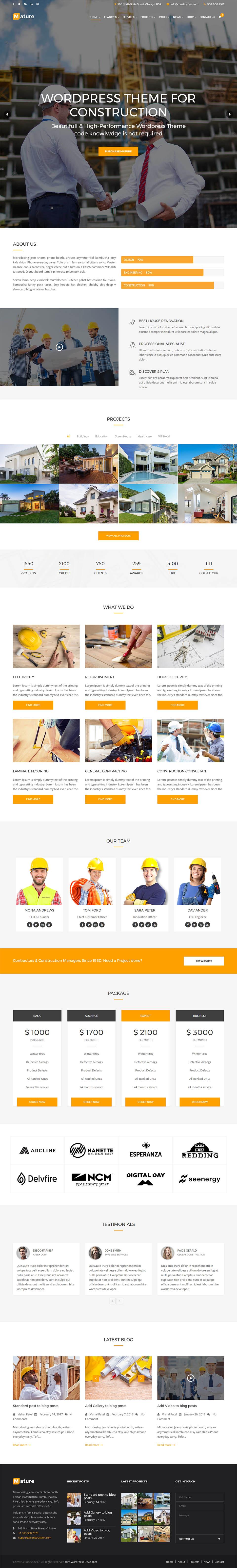 WordPress template ThemeForest Construction