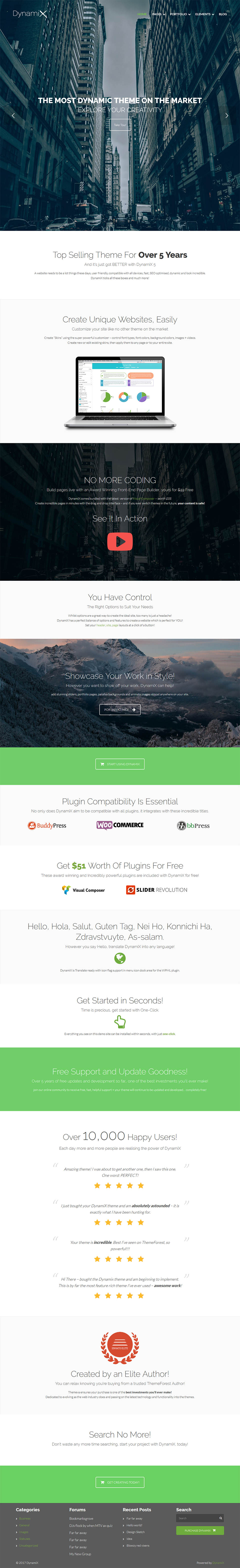 WordPress template ThemeForest DynamiX