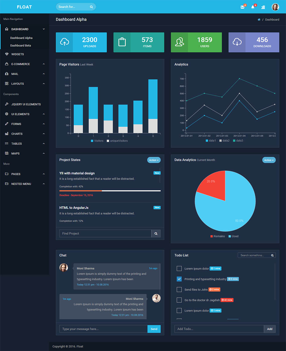 WordPress template ThemeForest Float