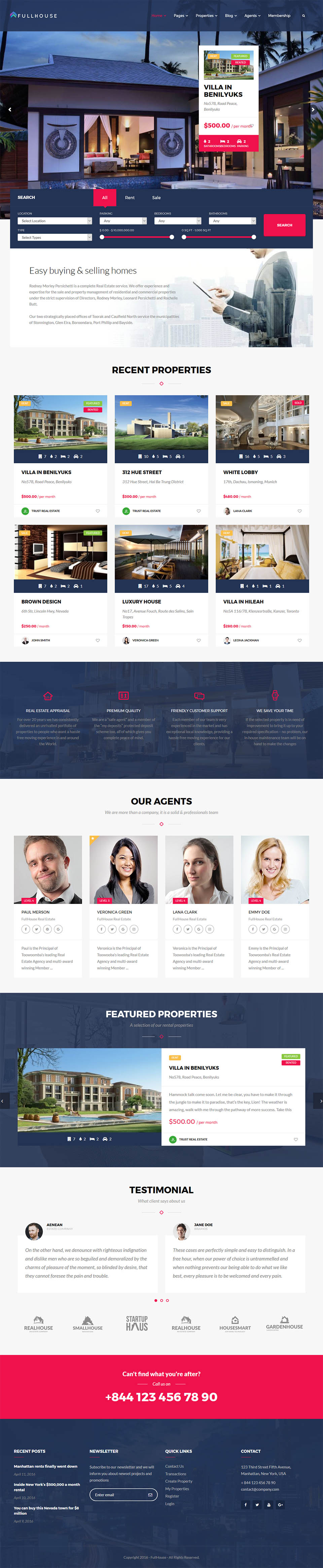 WordPress template ThemeForest FullHouse