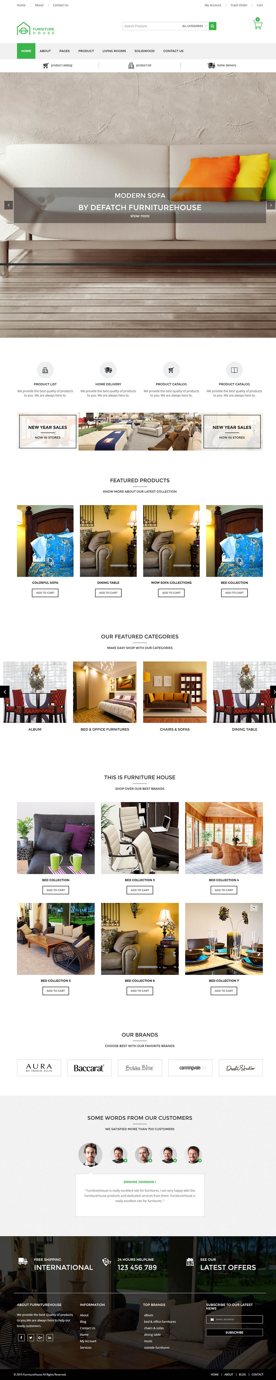 WordPress template ThemeForest Furniture