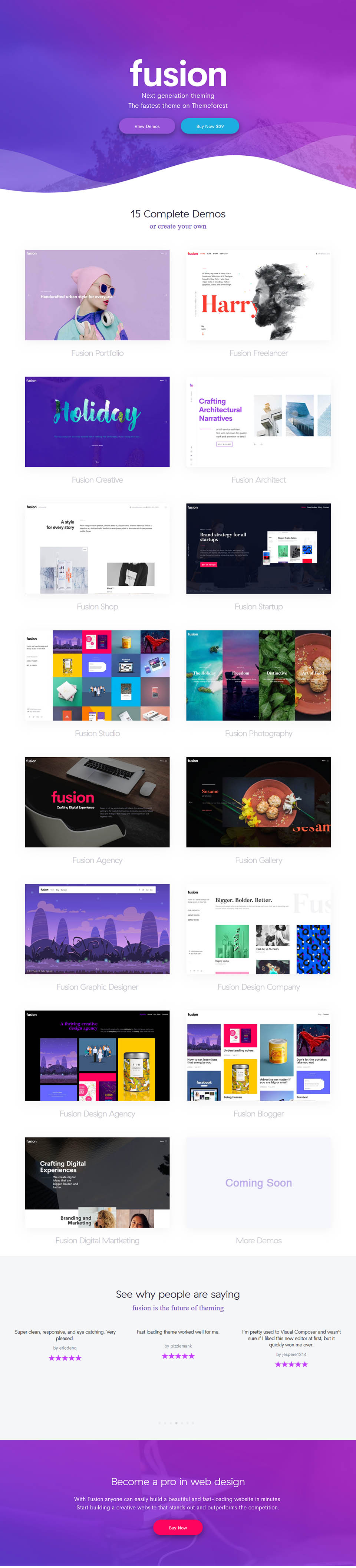 WordPress template ThemeForest Fusion