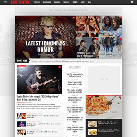 ThemeForest Hot Topix