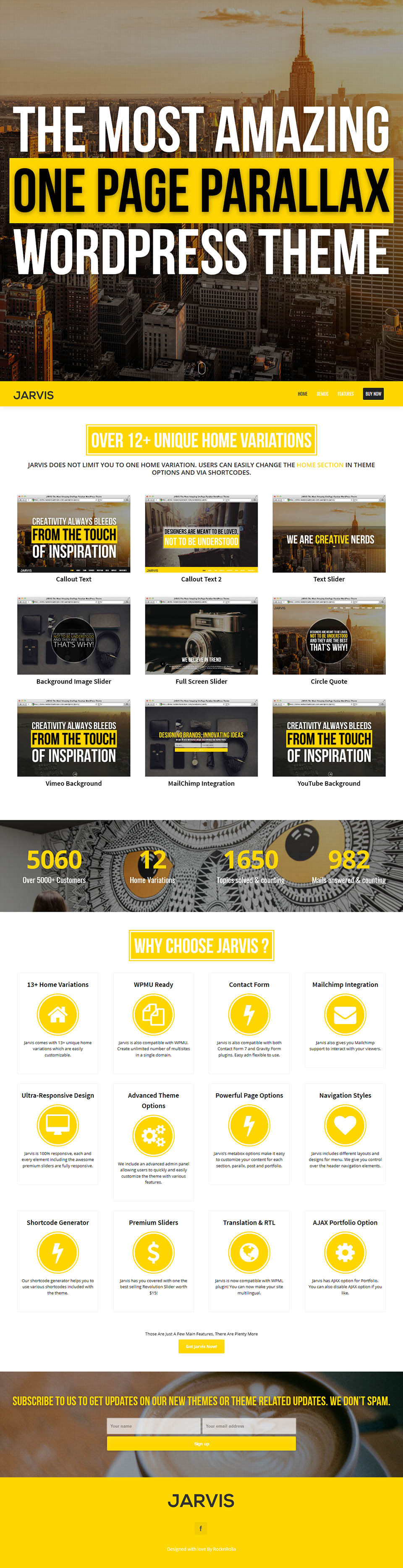 WordPress template ThemeForest Jarvis