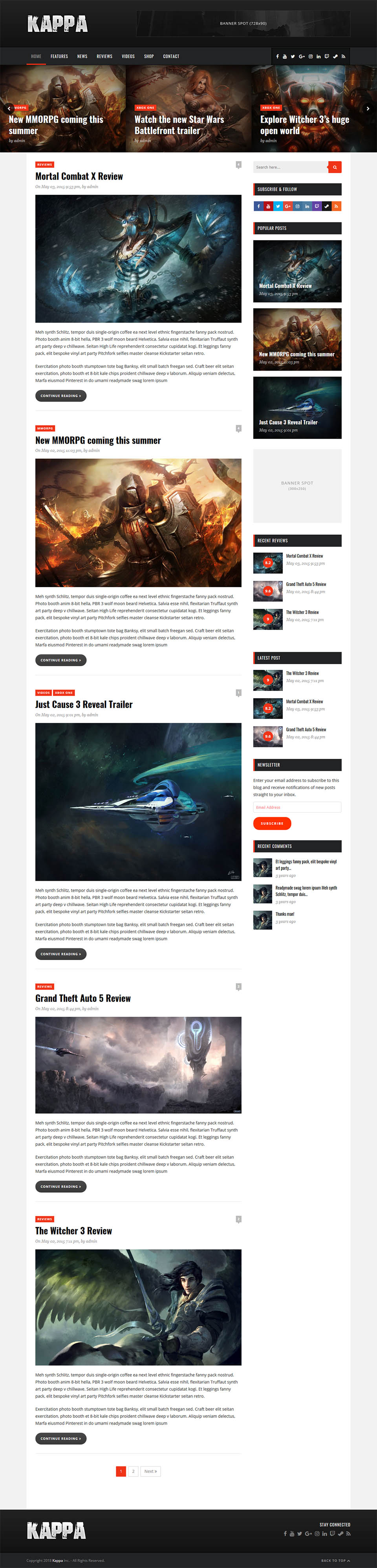 WordPress template ThemeForest Kappa