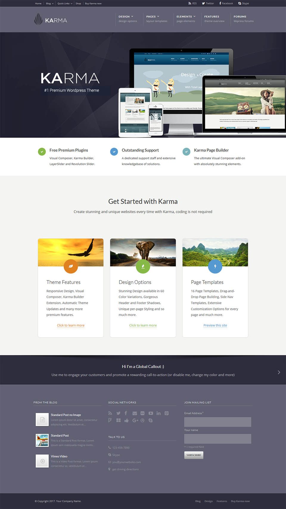 WordPress template ThemeForest Karma