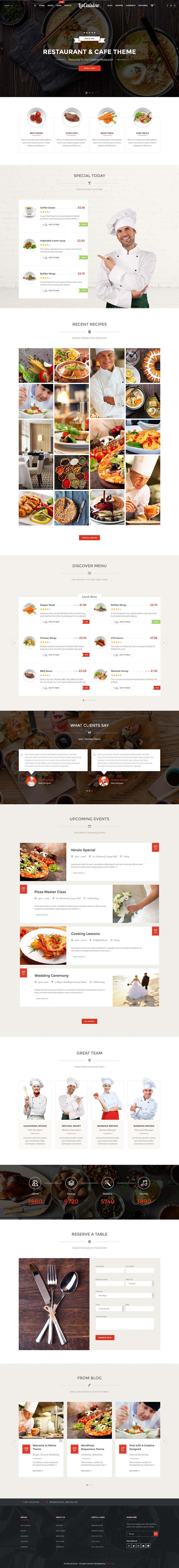 WordPress template ThemeForest LaCuisine