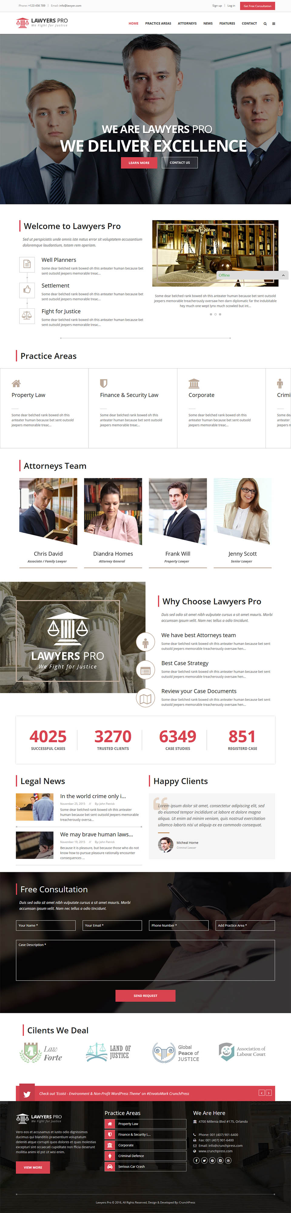 WordPress template ThemeForest Lawyer Pro