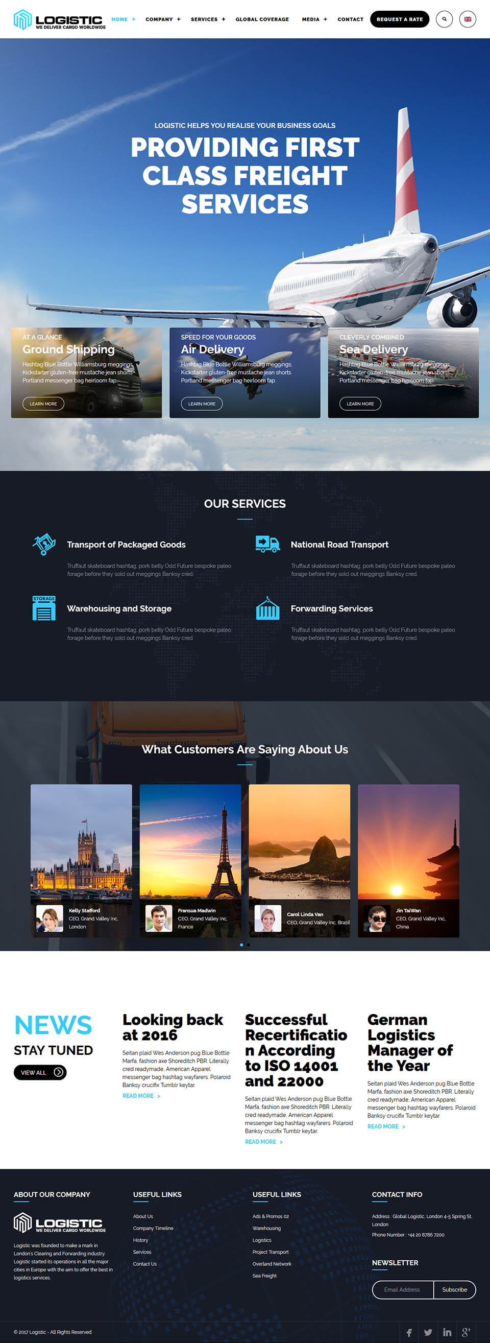 ThemeForest Logistic v9.4.0 [9559572] - template of a logistics company ...