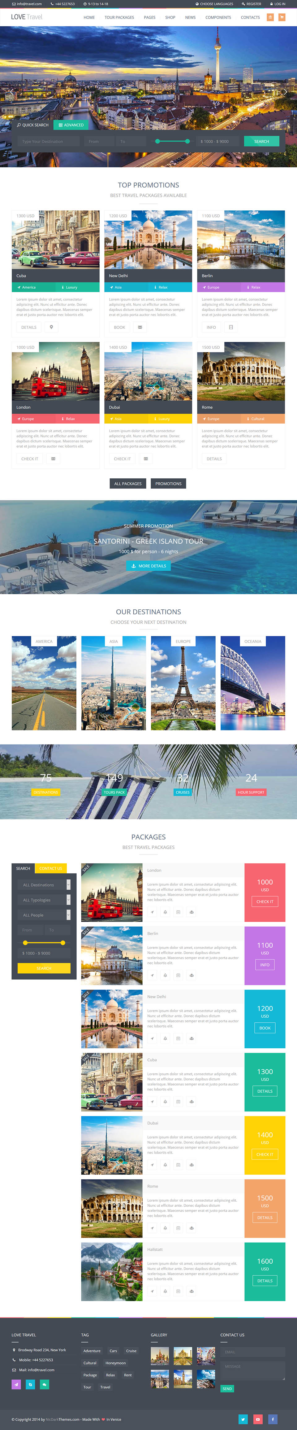 WordPress template ThemeForest Love Travel