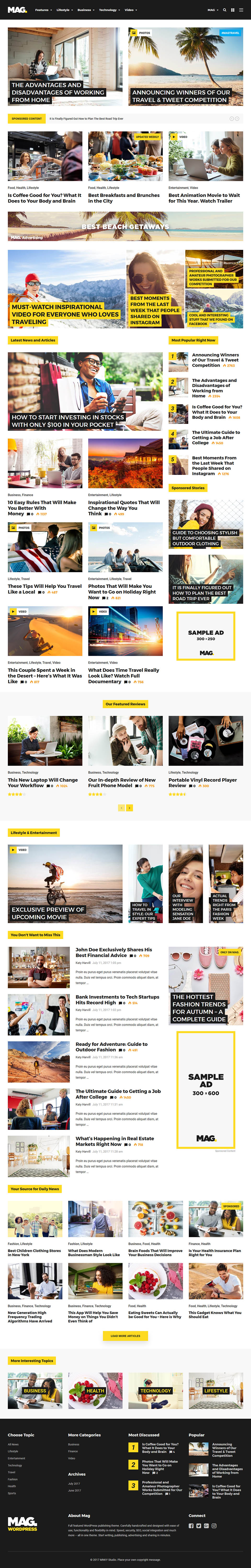 Template ThemeForest Mag WordPress template ThemeForest Mag
