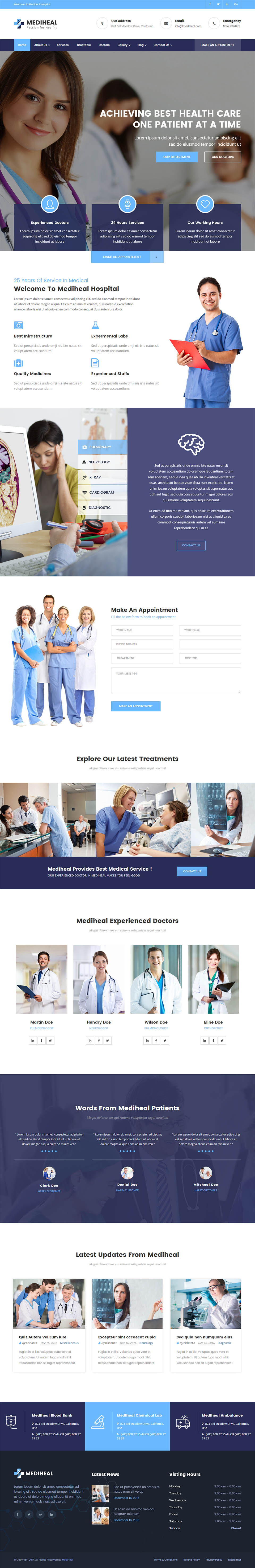 WordPress template ThemeForest MediHeal