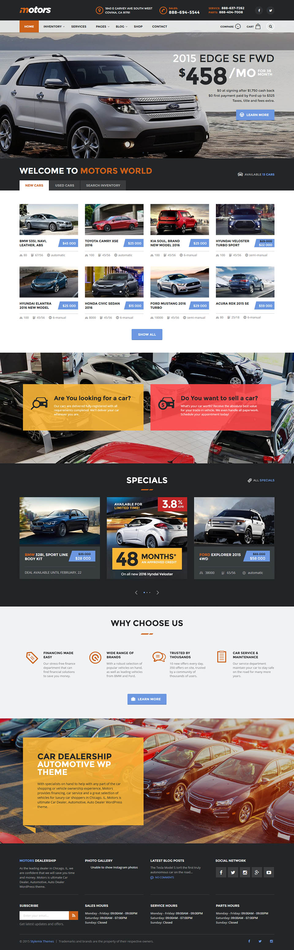 WordPress template ThemeForest Motors