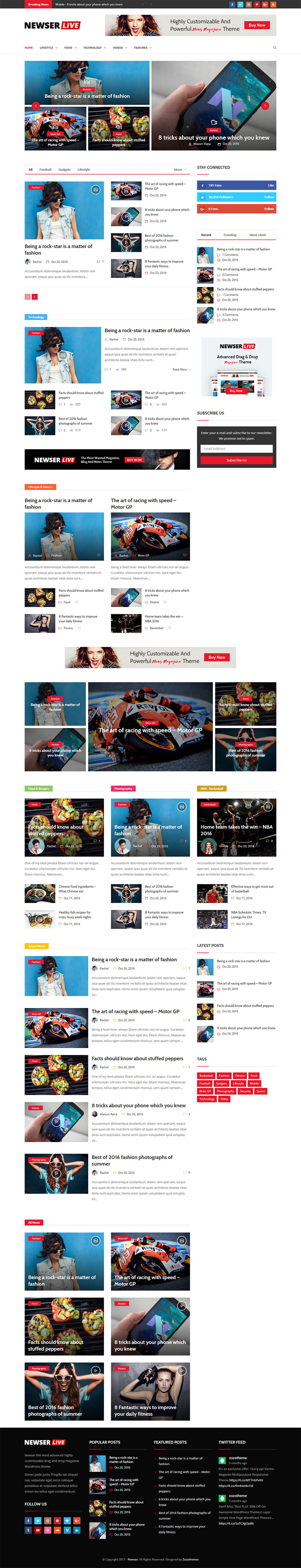 WordPress template ThemeForest Newser