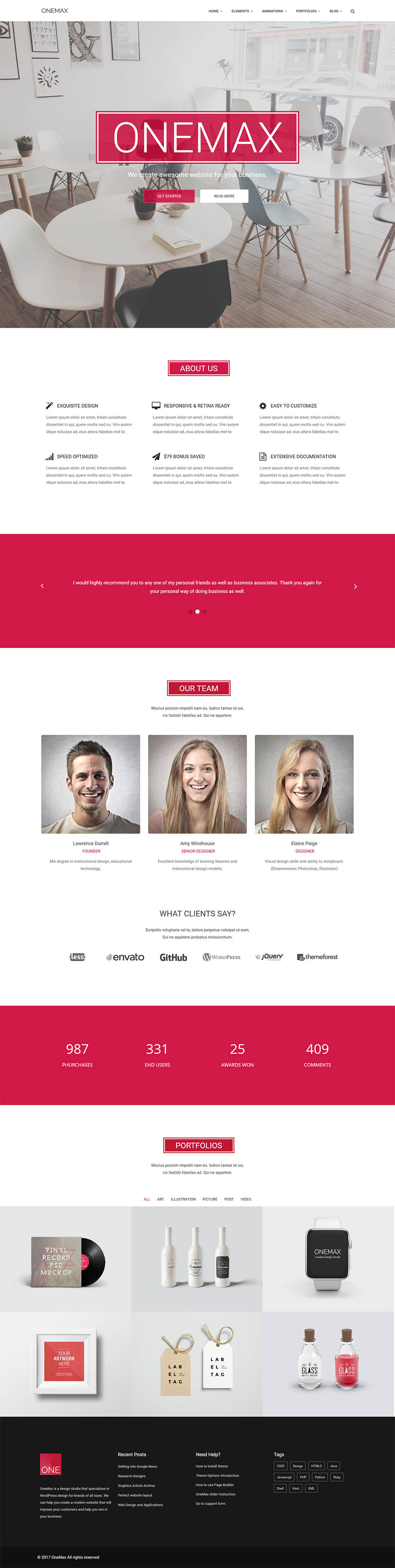 Template ThemeForest OneMax WordPress template ThemeForest OneMax
