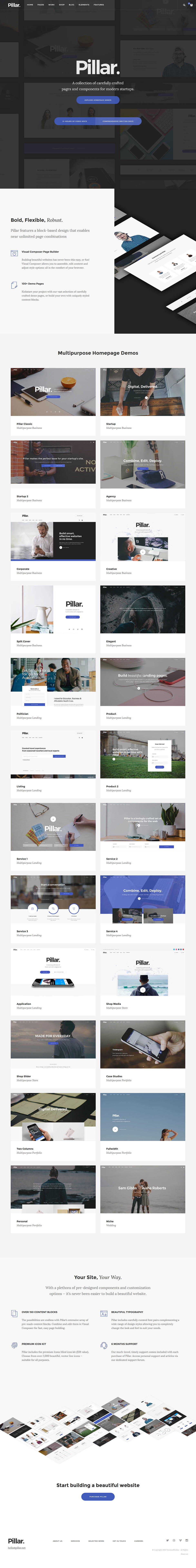 Template ThemeForest Pillar WordPress template ThemeForest Pillar