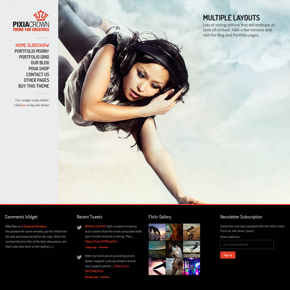 WordPress template ThemeForest Pixia