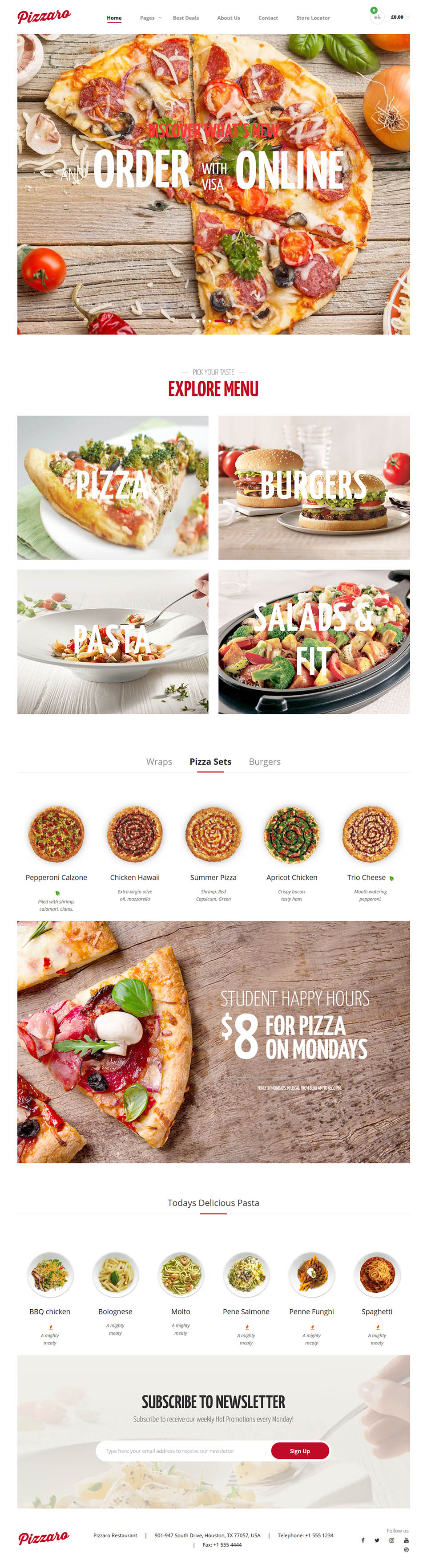 WordPress template ThemeForest Pizzaro
