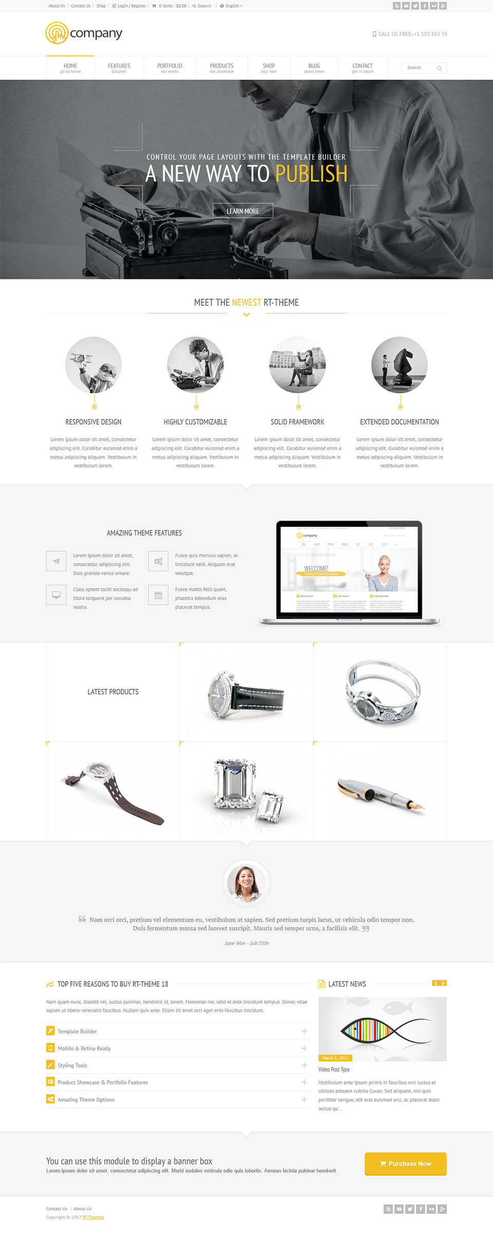 WordPress template ThemeForest RT-Theme 18