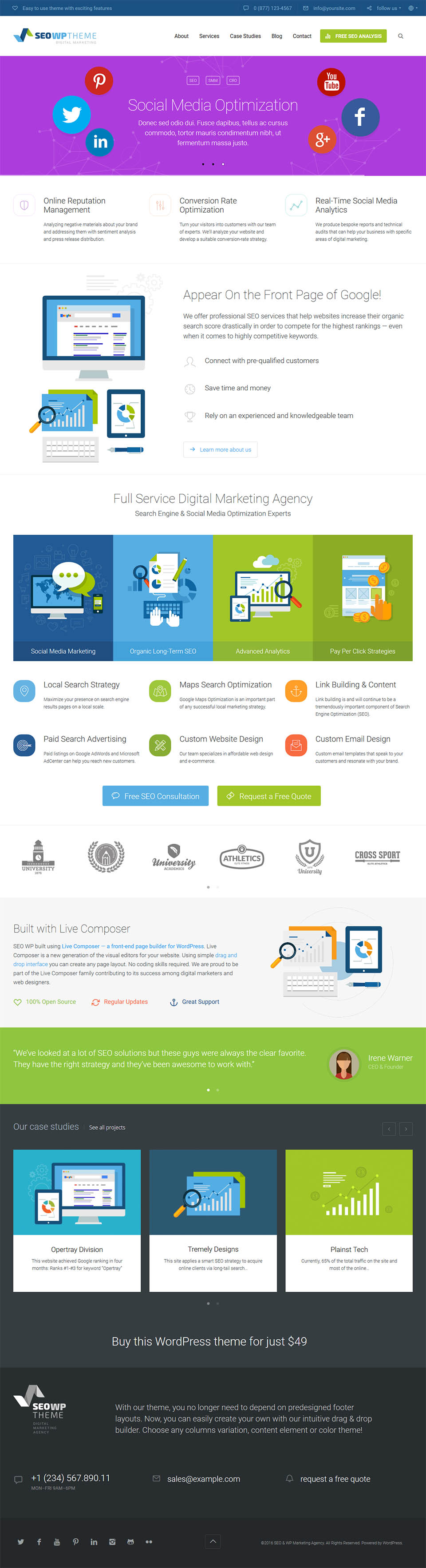 WordPress template ThemeForest SEO WP