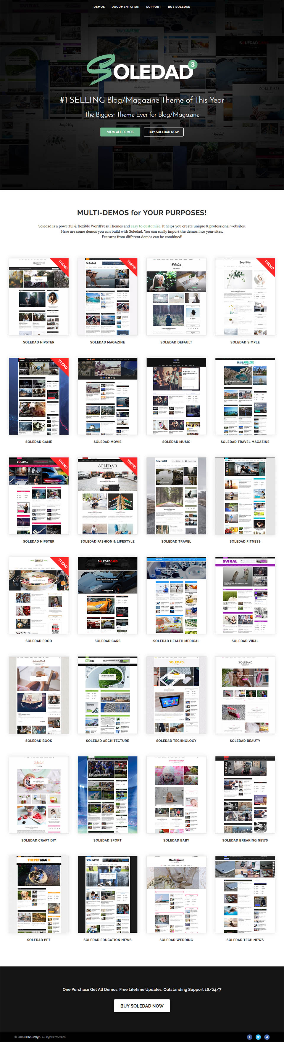 WordPress template ThemeForest Soledad