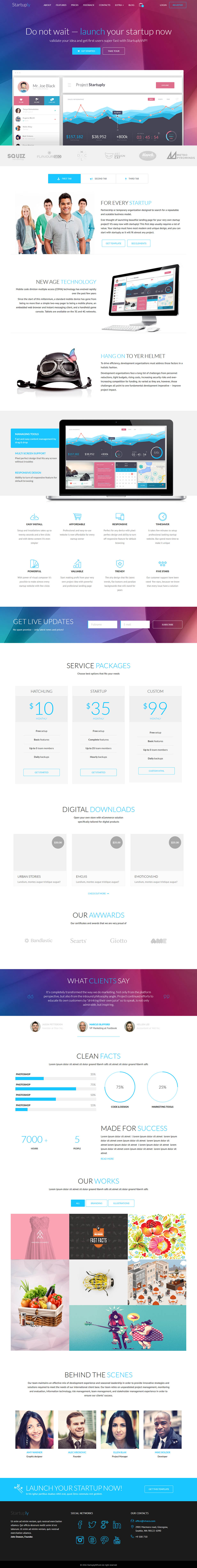 WordPress template ThemeForest Startuply
