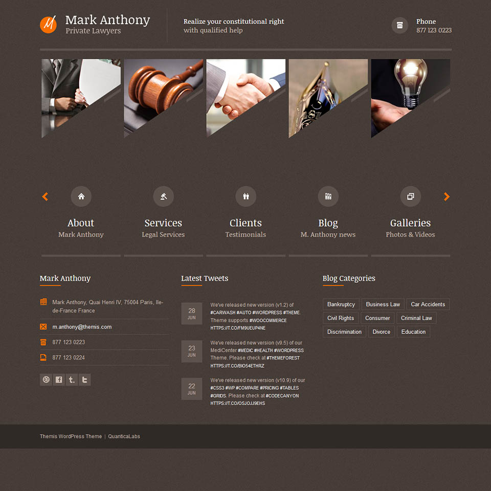 WordPress template ThemeForest Themis
