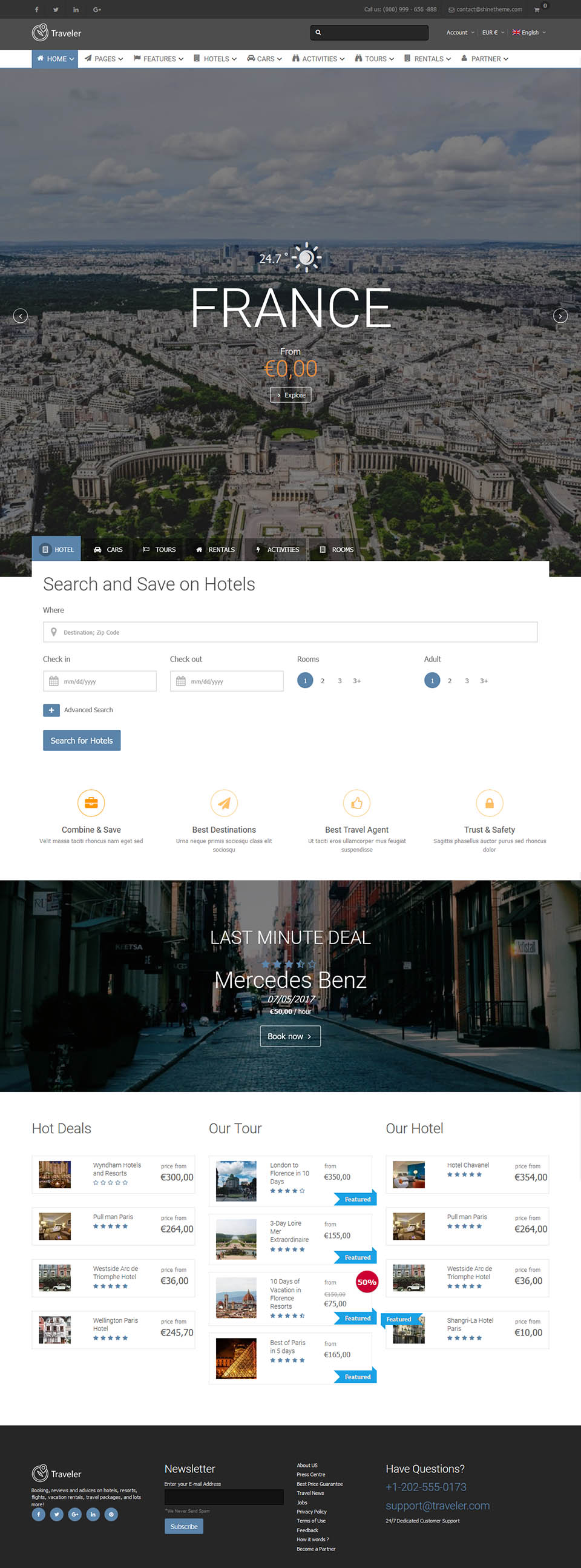 Template ThemeForest Traveler WordPress template ThemeForest Traveler