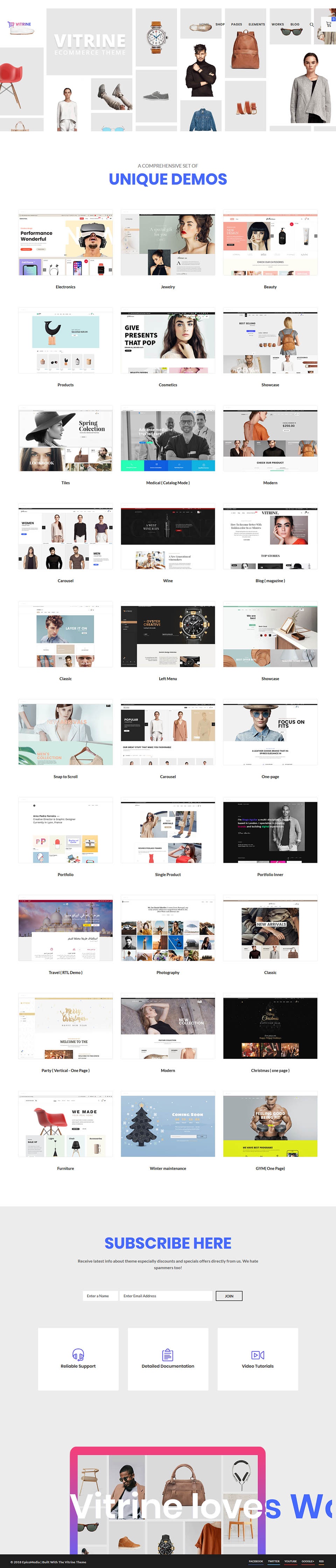 WordPress template ThemeForest Vitrine