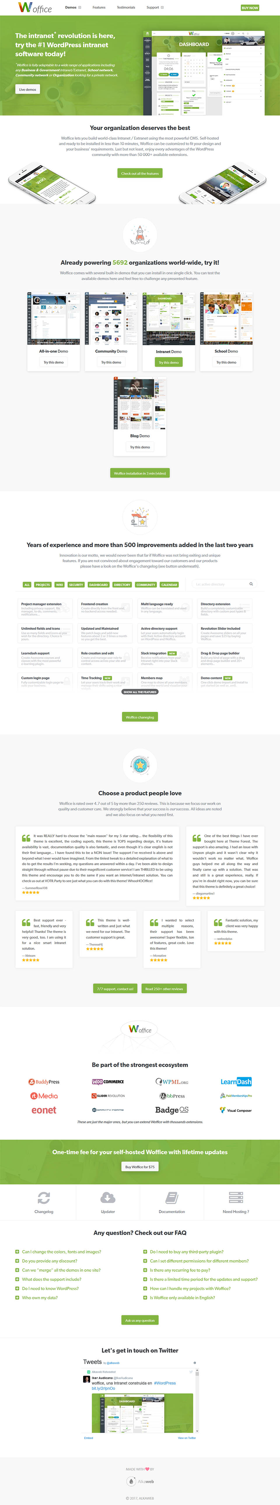 WordPress template ThemeForest Woffice