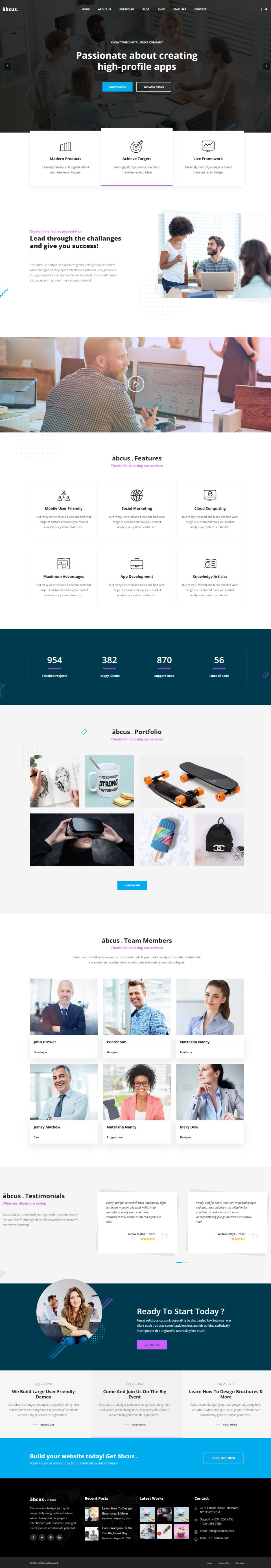WordPress template ThemeForest Abcus
