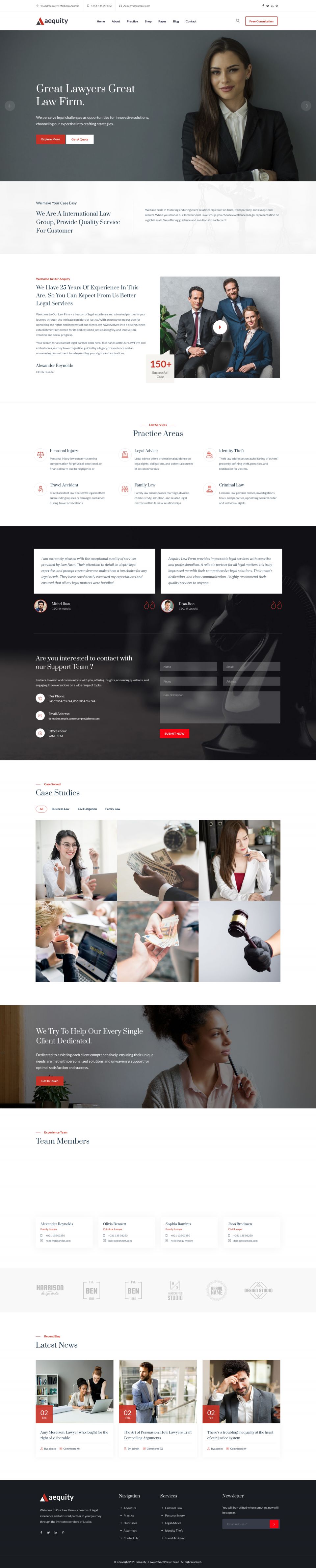 WordPress template ThemeForest Aequity