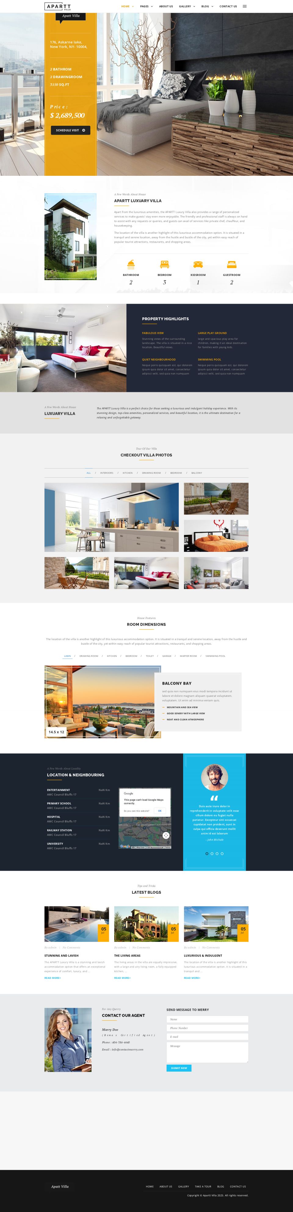 WordPress template ThemeForest APARTT VILLA