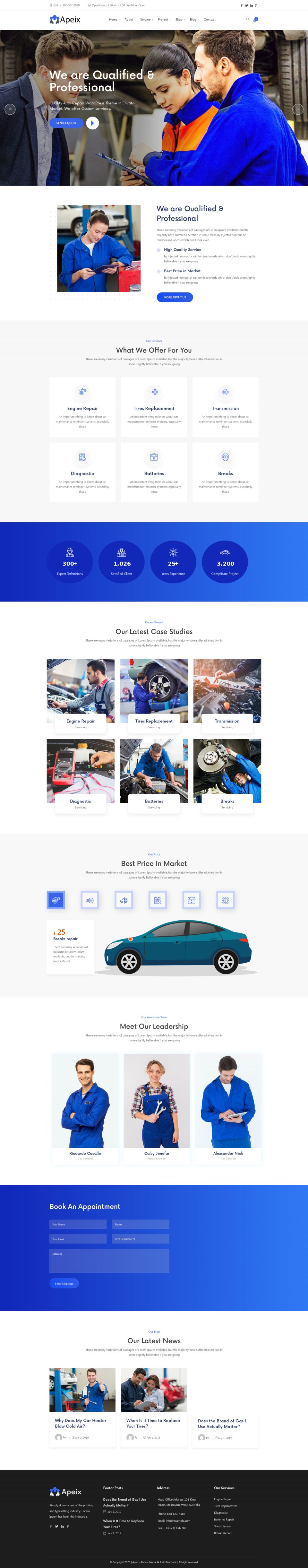 WordPress template ThemeForest Apeix