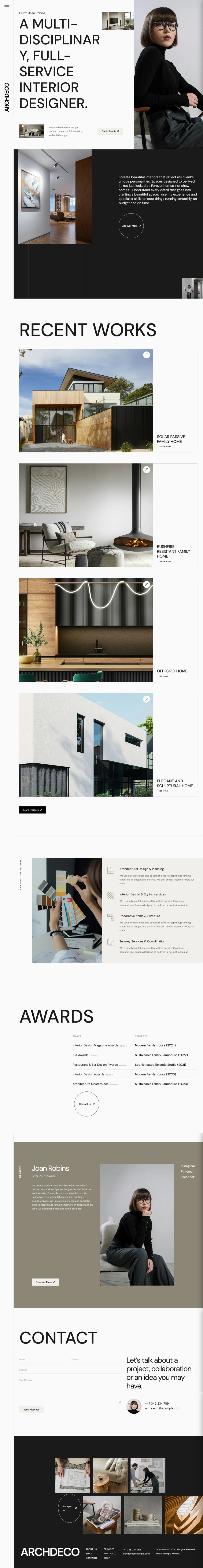 WordPress template ThemeForest Archdeco
