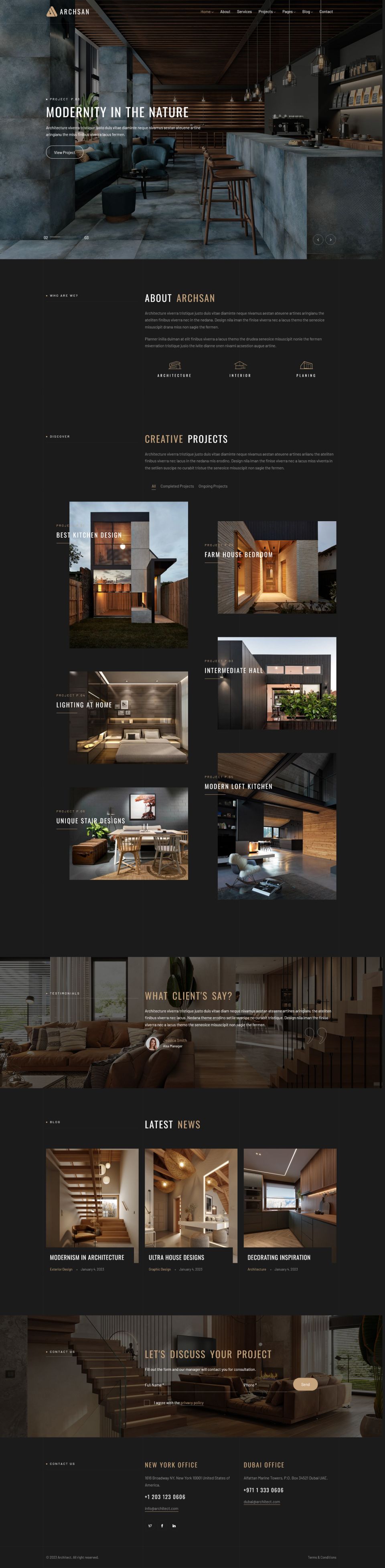 WordPress template ThemeForest ArchSan