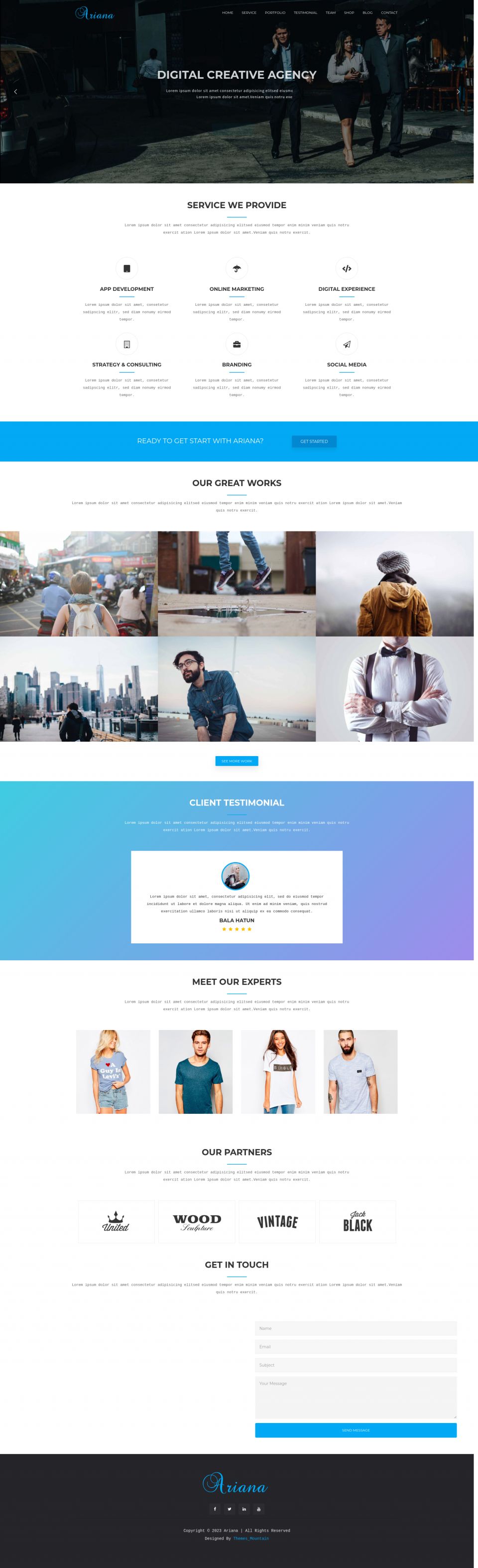 Template ThemeForest Ariana WordPress template ThemeForest Ariana