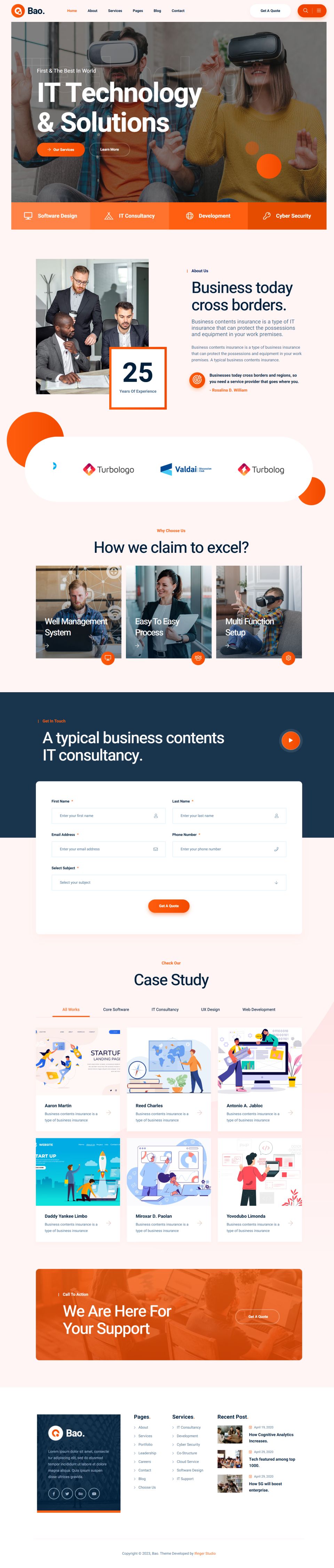 WordPress template ThemeForest Bao
