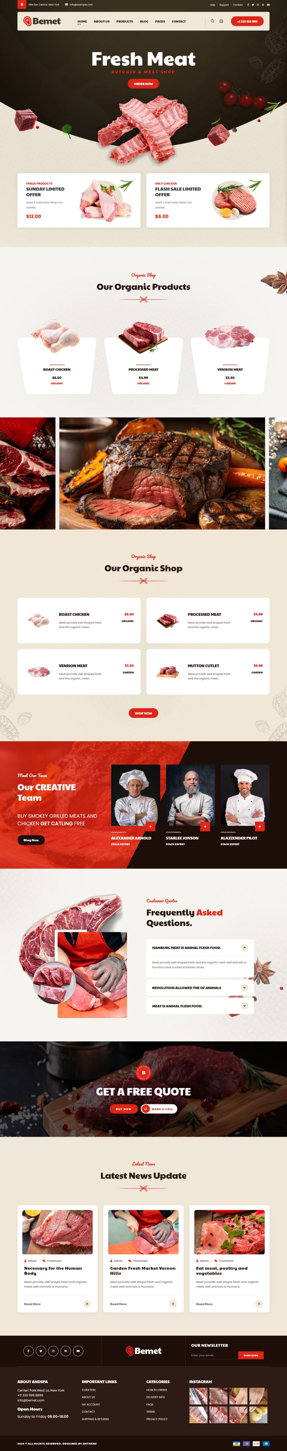 WordPress template ThemeForest Bemet