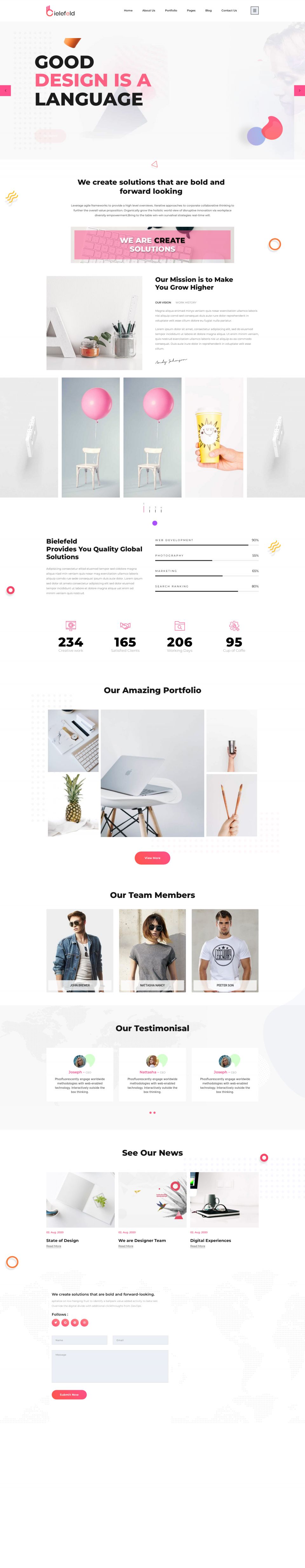 WordPress template ThemeForest Bielefeld