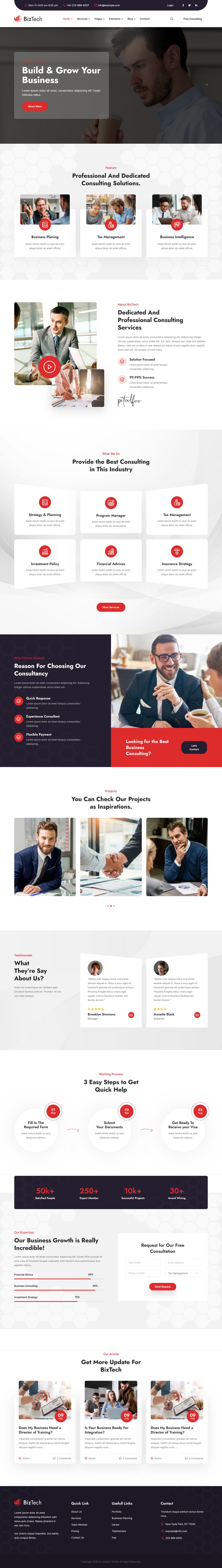 WordPress template ThemeForest Biztech