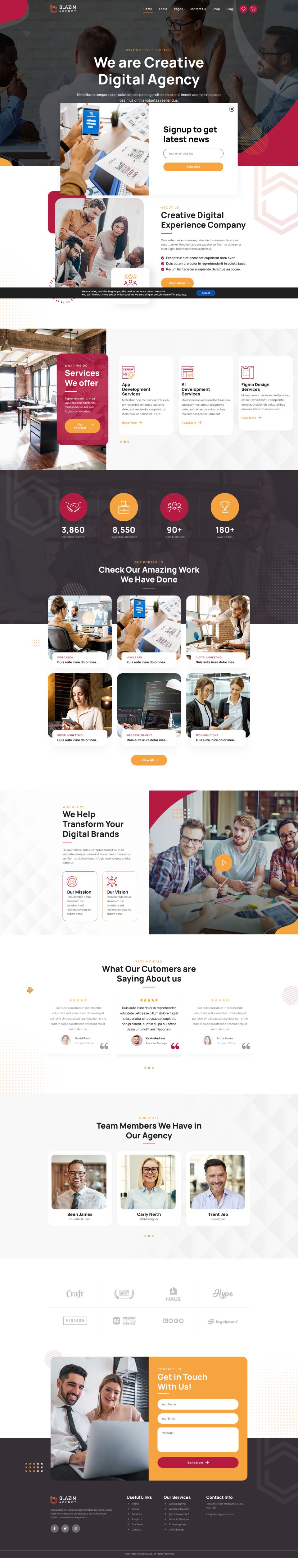 WordPress template ThemeForest Blazin Agency