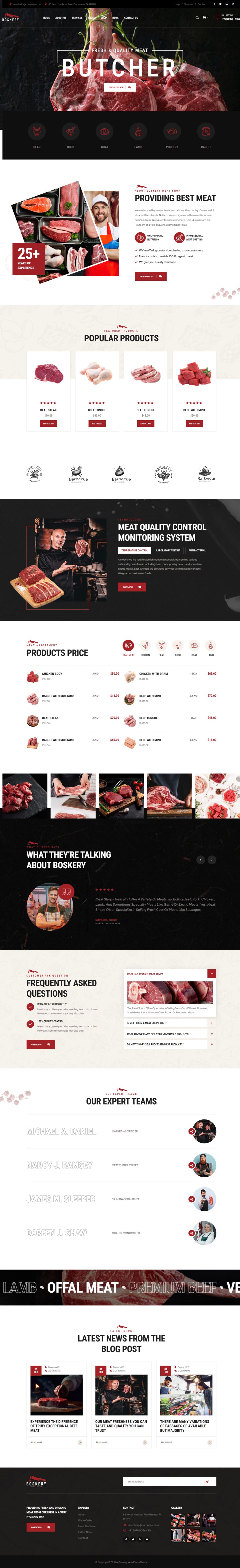 WordPress template ThemeForest Boskery