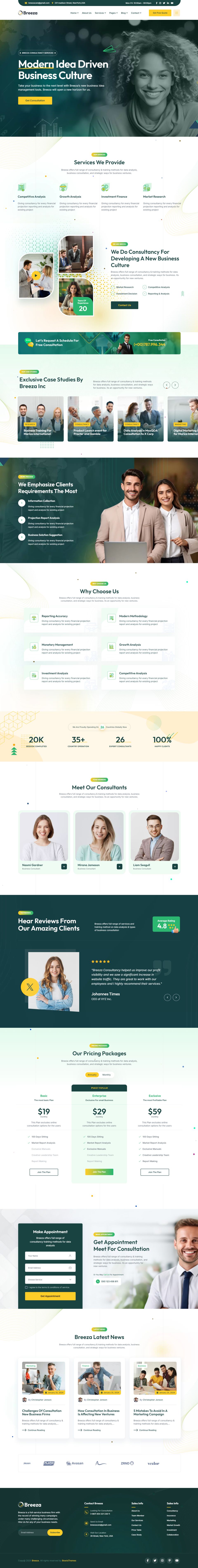 WordPress template ThemeForest Breeza