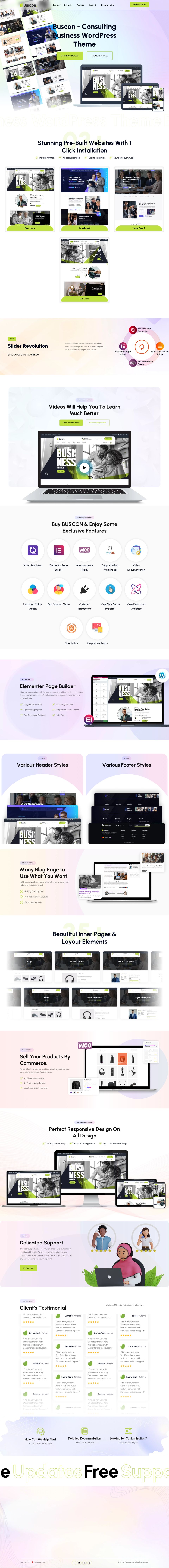 WordPress template ThemeForest Buscon