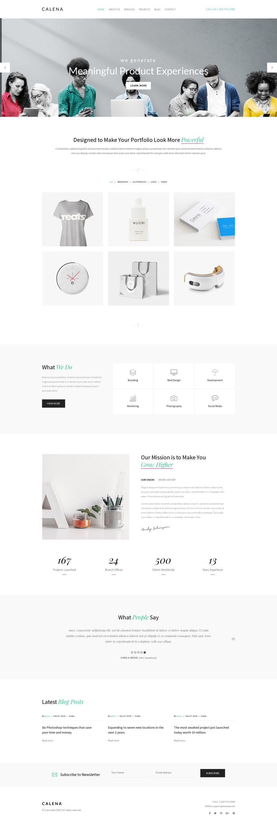 WordPress template ThemeForest Calena