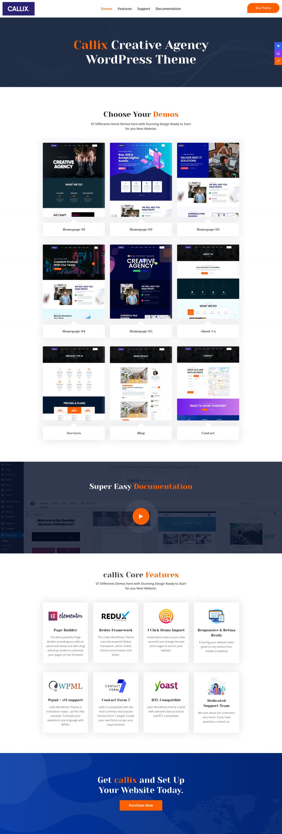WordPress template ThemeForest Callix