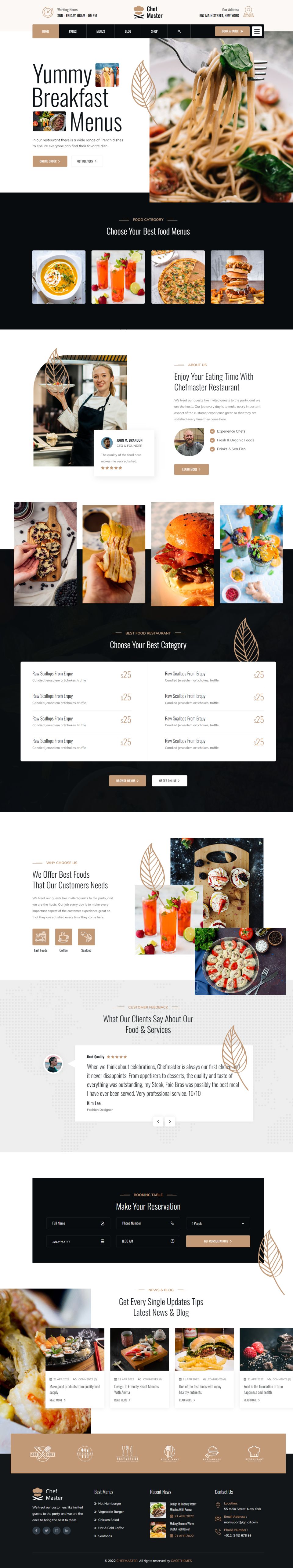 WordPress template ThemeForest Chefmaster